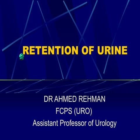 Retention of urine