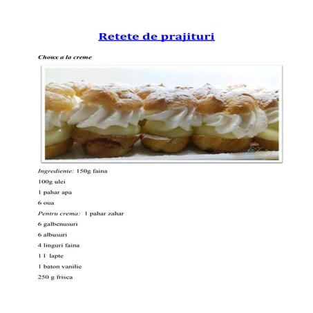 Retete de prajituri | PDF