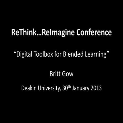 Digital Toolbox for Blended Learning