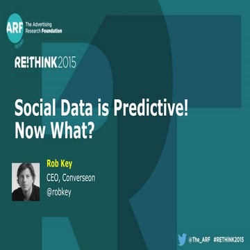 Social Listening and Intelligence is Predictive!  Now What?
