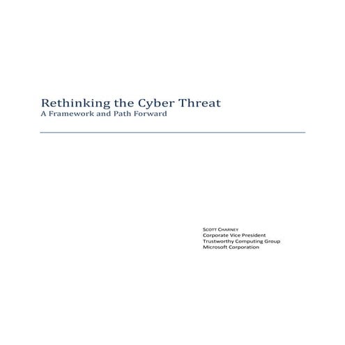 Cyber Security Conference - Rethinking cyber-threat