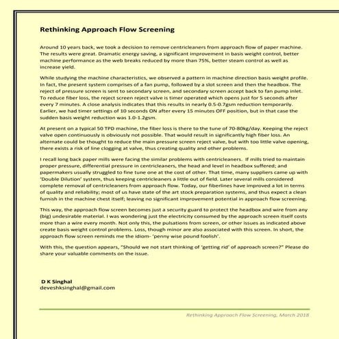 Rethinking approach flow screening | PDF