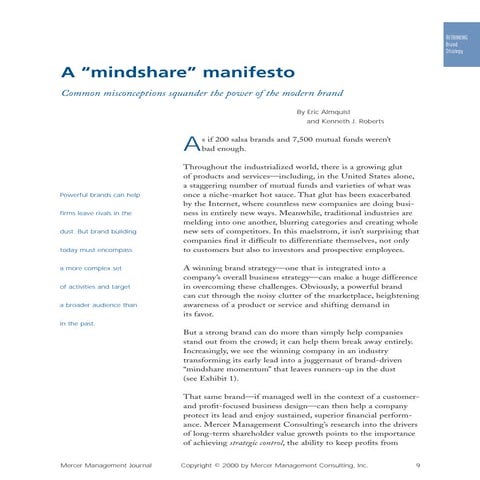 Rethinking Brand Strategy