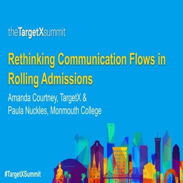 Rethinking Communication Flows in Rolling Admissions