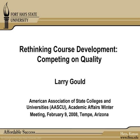 Rethinking Course Development