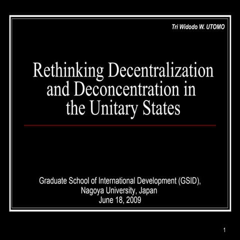 Rethinking Decentralization & Deconcentration