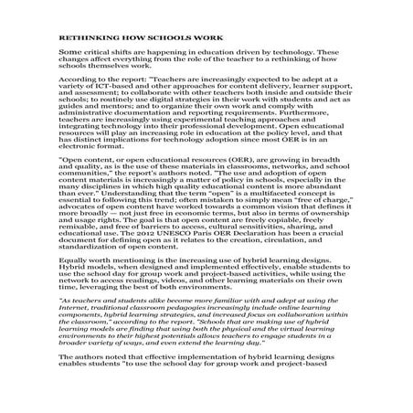 Rethinking how schools work