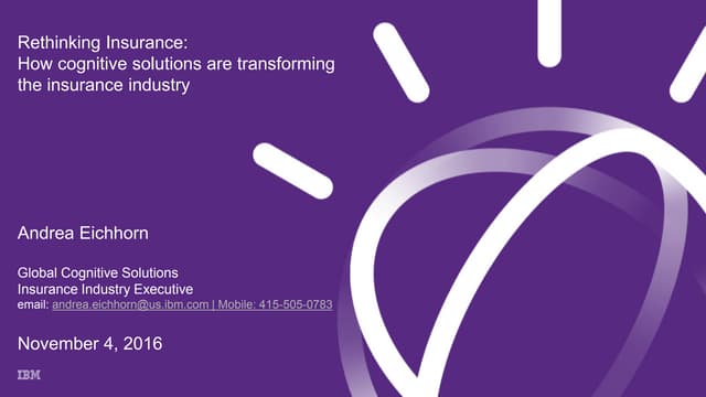 Insurance Service Meeting 2016 - Andrea Eichhorn 