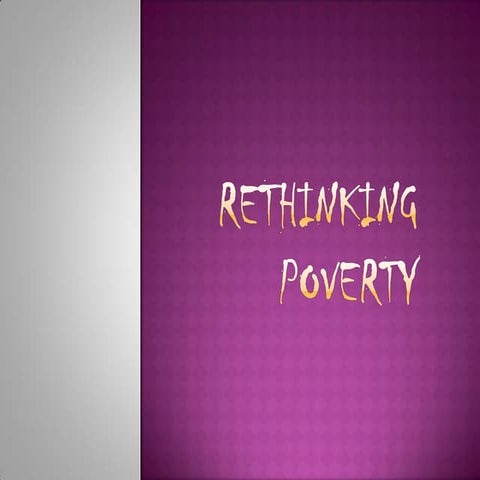 Rethinking Poverty