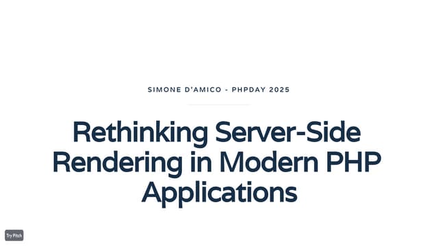 Rethinking Server-Side Rendering in Modern PHP Applications