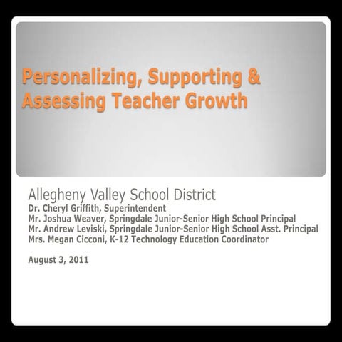 Rethinking teacher evaluation practices (new title)