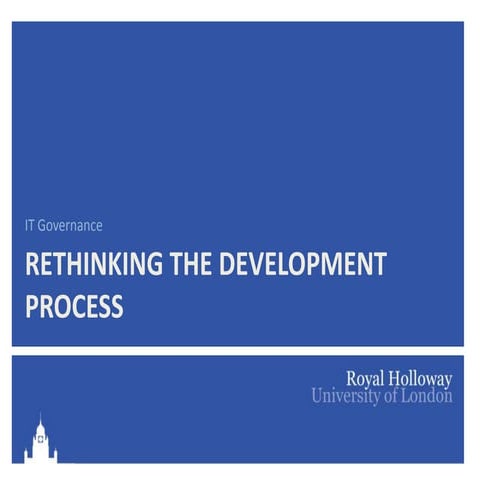 Rethinking the development process