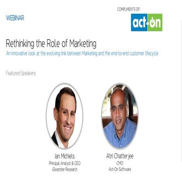 Rethinking the Role of Marketing