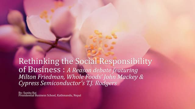 Rethinking the social responsibilit...
