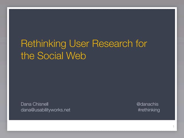 Rethinking user research for social...