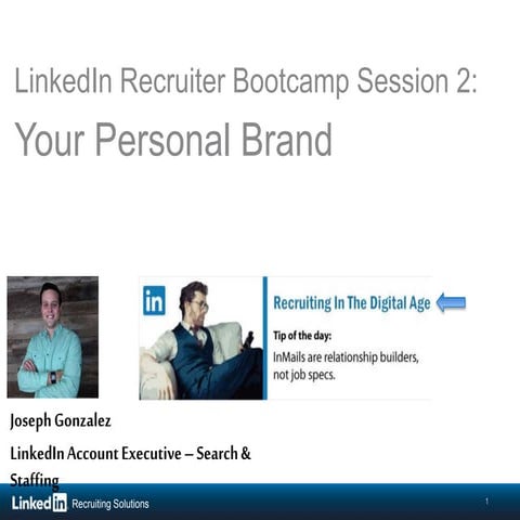 Rethinking your profile   Joe Gonzalez 4-15-14
