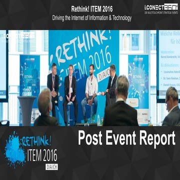 Rethink! ITEM 2016 - Post Event Report
