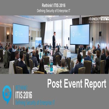 Rethink! ITIS 2016 - Post Event Report