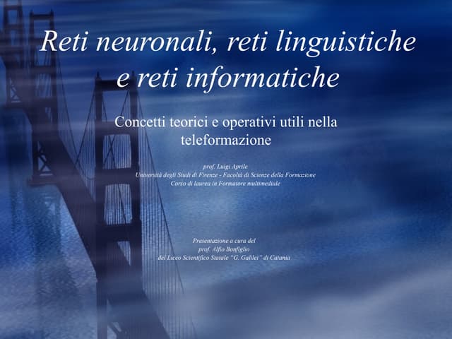 Reti neuronali, linguistiche ed inf...