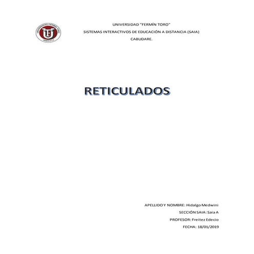 Reticulados EJERCICIOS RESUELTOS
