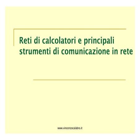Reti di Calcolatori