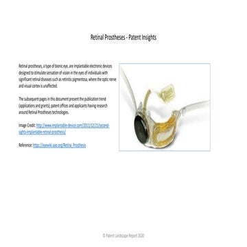 Retinal Prostheses - Patent Insights