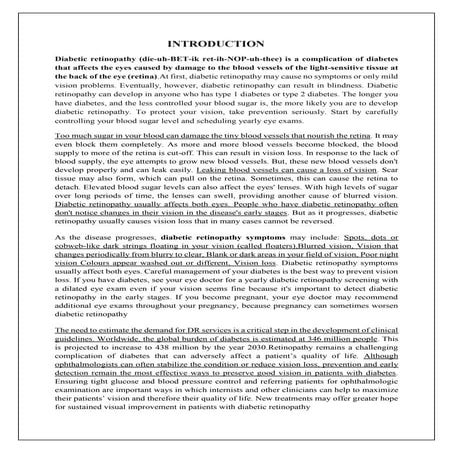 MANAGEMENT OF DIABETIC RETINOPATHY ( for pharm-d students )