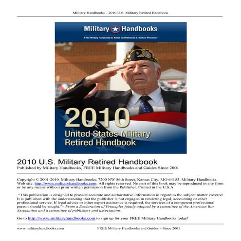 Retired military handbook 2010