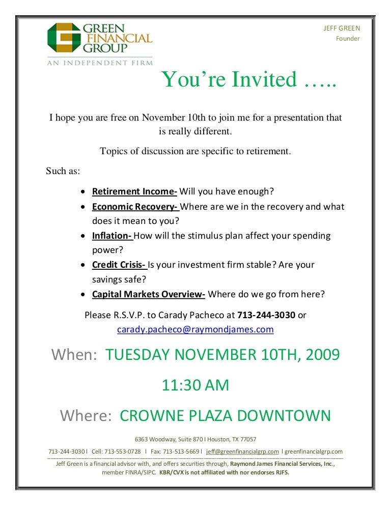 seminar invitation