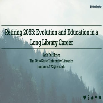 Retiring 2055 : evolution and education in a long library career