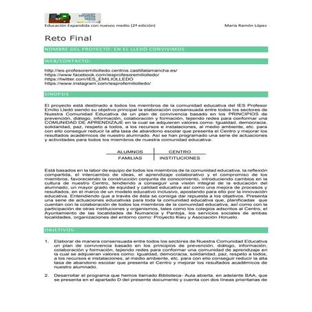 Reto final: En el Lledó convivimos 