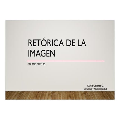 Roland Barthes Retórica De La Imagen Pdf