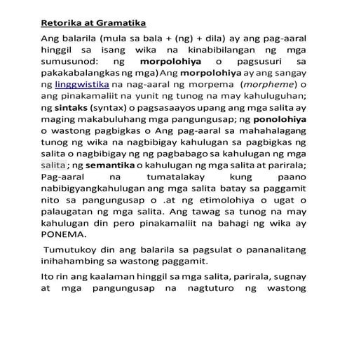 Retorika at gramatika