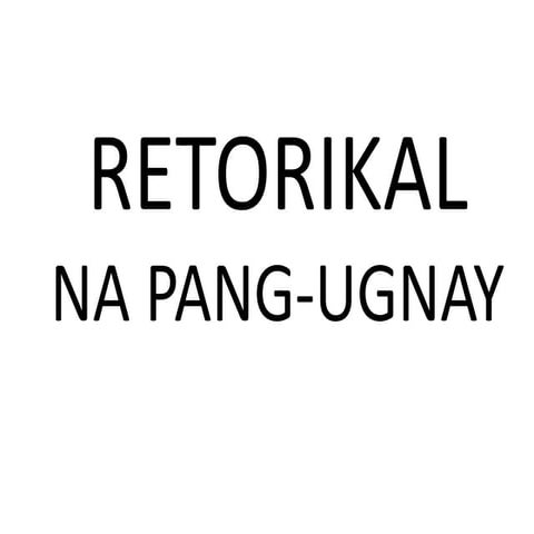 Retorikal na pang ugnay