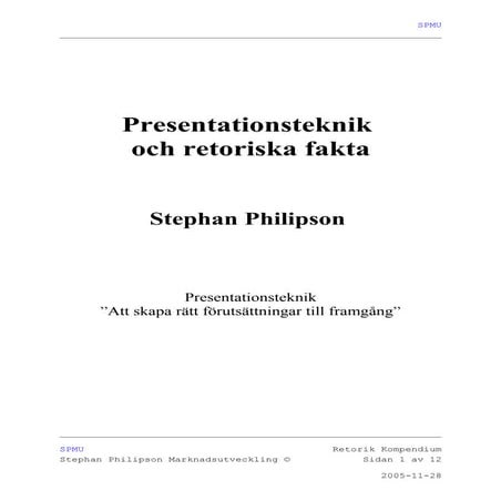 Grunderna i presentationsteknik