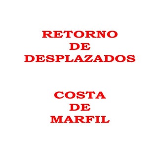 Retorno de refugiados Costa de Marfil