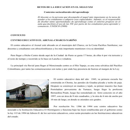 Retos de la educacion en el siglo xxi | PDF