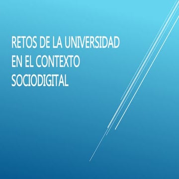 Retos de la universidad en el contexto sociodigital
