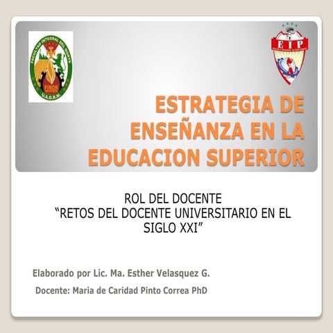 Retos del Docente Universitario en el Siglo XXI | PPTX