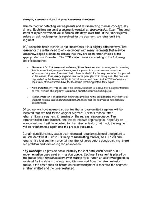 Retransmission Tcp