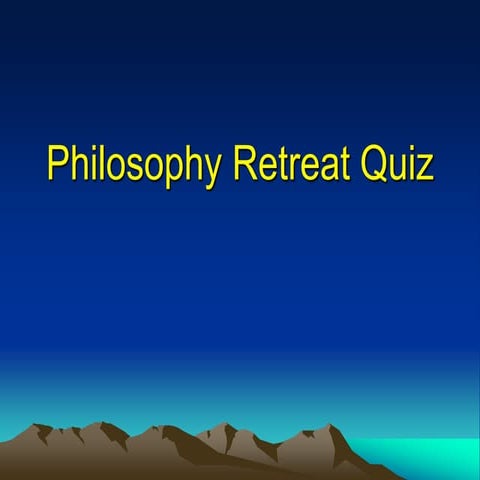 Philosophy Quiz