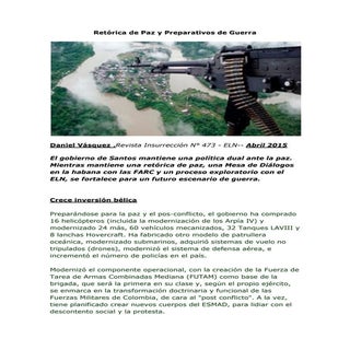 Retórica de Paz y Preparativos de G...