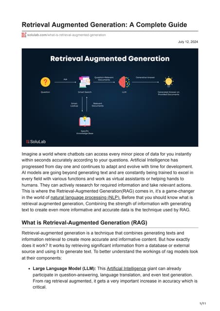 Introduction to RAG (Retrieval Augmented Generation) and its ...