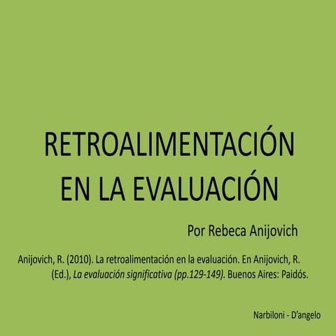 Retroalimentación