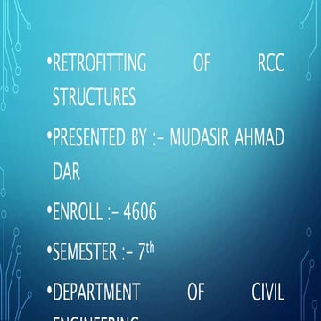Retrofitting of rcc structures