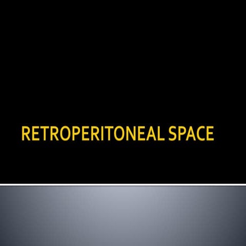 Retroperitoneal space
