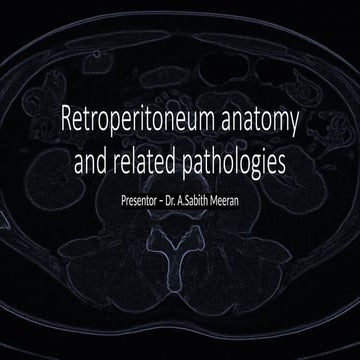 Retroperitoneum anatomy by Dr. A.Sabith Meeran , MD Radiodiagnosis