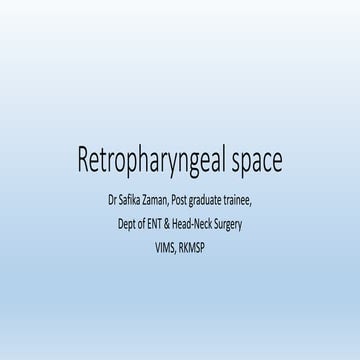 Retropharyngeal space