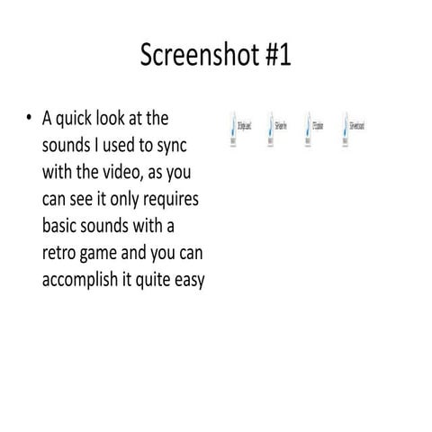 Retro sound screenshots