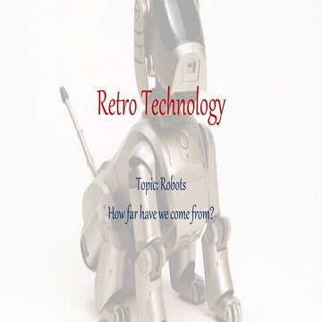 Retro Technology: Robots